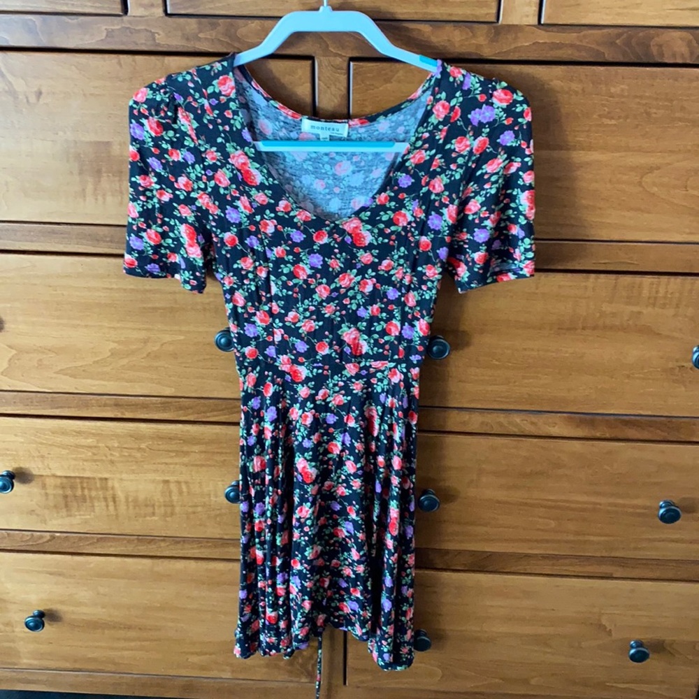 Floral Dress with Corset Style Back